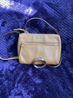 kate spade Tan Pebbled Crossbody Some Rubbing GUC & Quartz Bracelet Watch